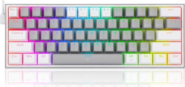 Redragon K617 Fizz Rgb Red Switch Kablolu Gri/Beyaz Compact Gaming (Oyuncu) Klavye - Image 1