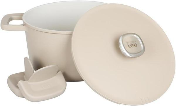 Berghoff Leo Phantom Kapakli Yapişmaz Deri̇n Tencere 24 Cm Latte - Image 1