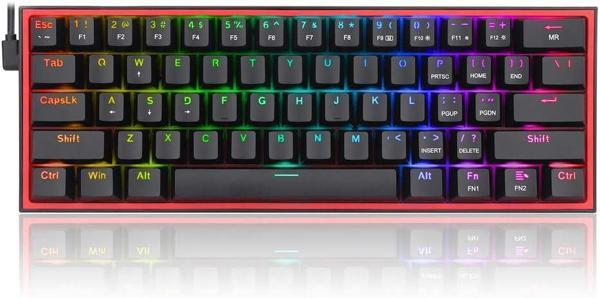 Redragon K617-Rgb 16,8 Milyon Rgb Aydınlatma, Red Switch Fizz%60 Q Türkçe Kablolu Mekanik Oyuncu Kla - Image 1