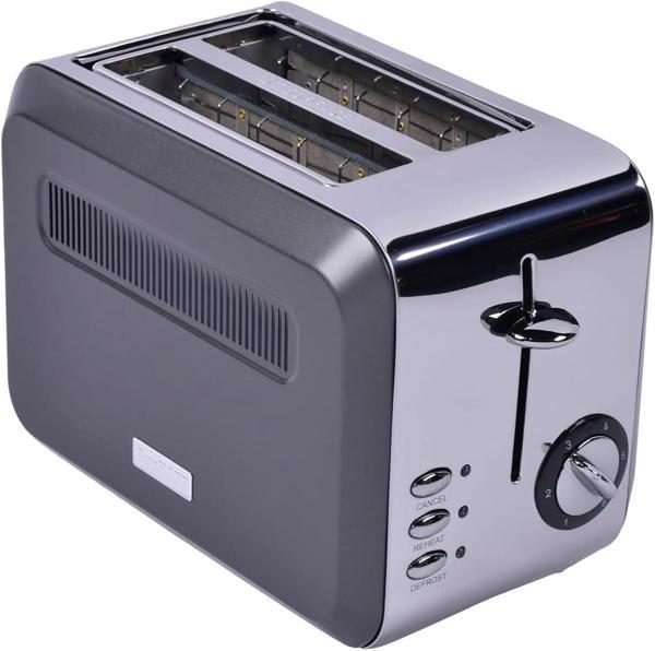 Berghoff Gem Titan 2 Dilim Ekmek Kızartma Makinesi – 980 W, Paslanmaz Çelik Gövde | Antrasit Gümüş - Image 1