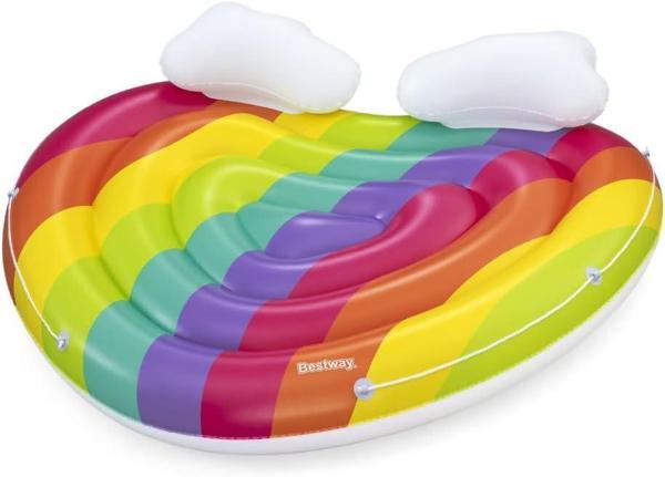 Bestway Rainbow Dreams Şişirilebilir Ada 2 Kişilik, 164 Cm, Gökkuşağı Tasarımı - Image 1