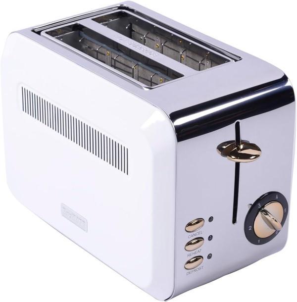 Berghoff Gem Titan 2 Dilim Ekmek Kızartma Makinesi – 980 W, Paslanmaz Çelik Gövde | Beyaz Gümüş - Image 1