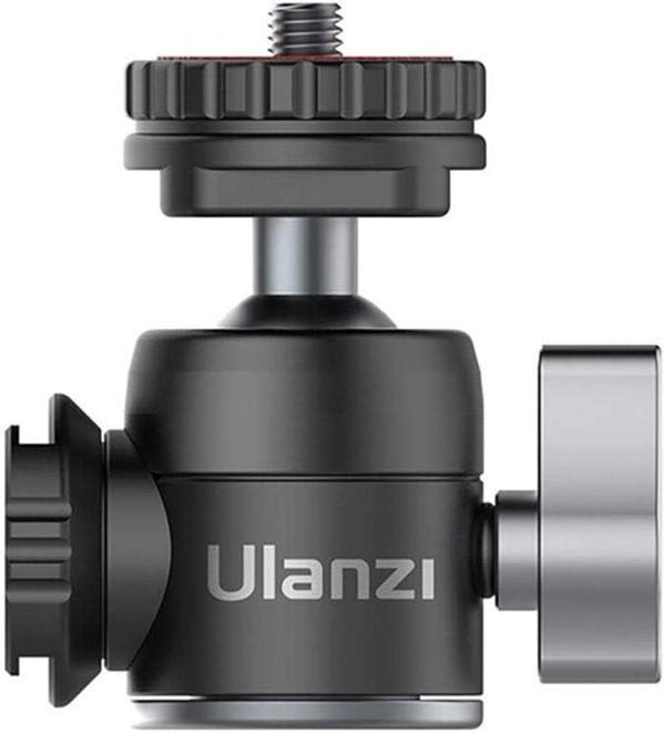 Ulanzi U-60 Vlog Top Kafa Ball Head Tripod Kafa, Siyah - Image 1