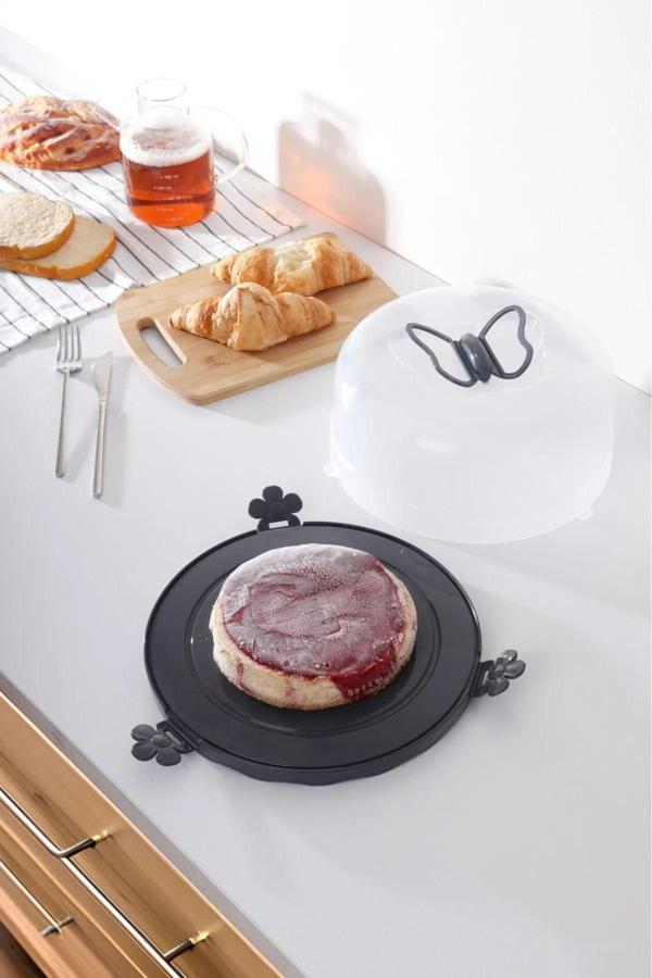 Pasta Kek Saklama Kabı- Kek Fanusu - Kilitli Borcam Taşıma Kabı - Image 1