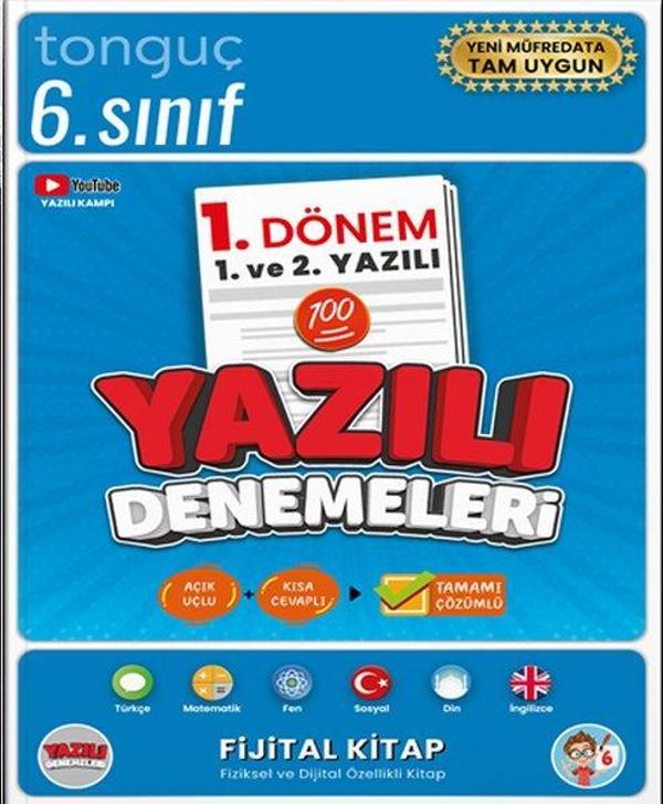 6. Sınıf Yazılı Denemeleri 1.Dönem 1 ve 2. Yazılı - Tonguç Akademi - Image 1