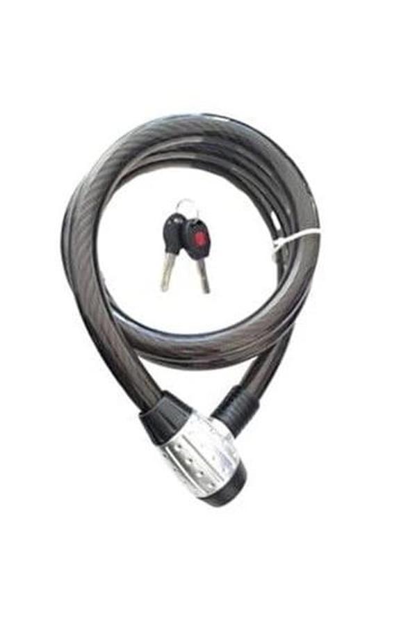Motosiklet Kilit Motosiklet Çelik Halat Kilit 25X1500 Kilit SİYAH - Image 1