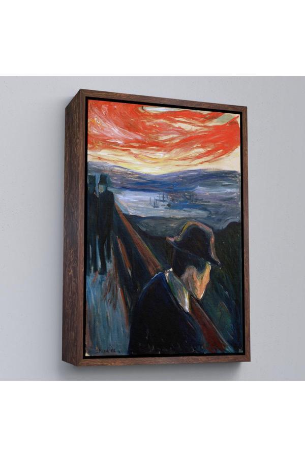 Ahşap Çerçeveli Edvard Munch - Çaresizlik Tablosu - Despair-8108 - Image 1