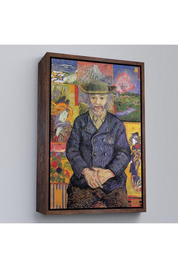 Ahşap Çerçeveli Vincent Van Gogh - Père Tanguy’Un Portresi Tablo-7459 - Image 1