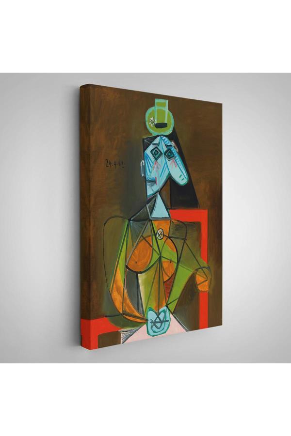 Ahşap Çerçeveli Pablo Picasso - Dora Maar'In En Güzel Asil Tablosu-7297 - Image 1