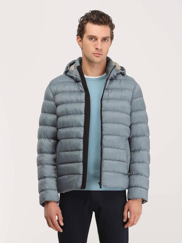 Mint Regular Fit Kapüşonlu Casual Dokuma Mont - Image 1