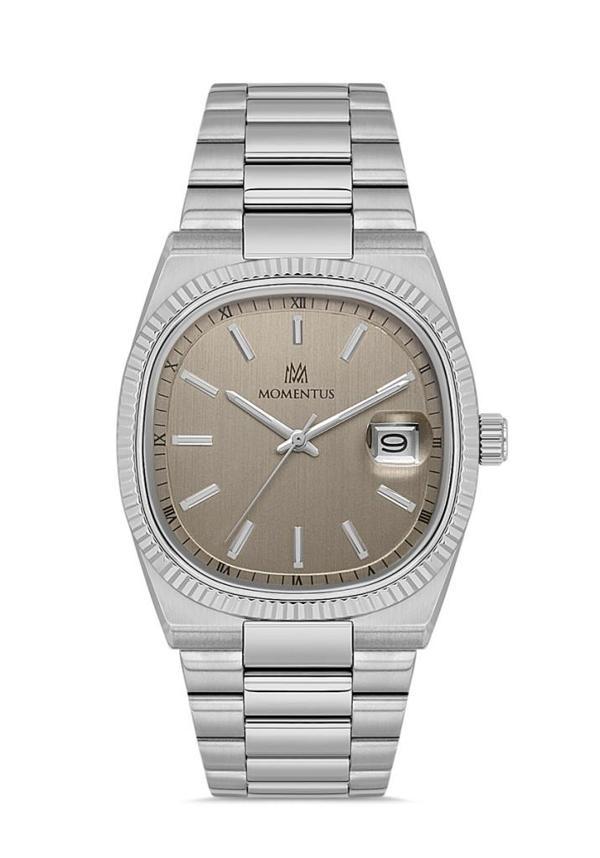 Momentus CM262S-03SS Çelik Kordon Çelik Kasa 3 ATM Suya Dayanıklı Metal Renk Kadın Kol Saati - Image 1