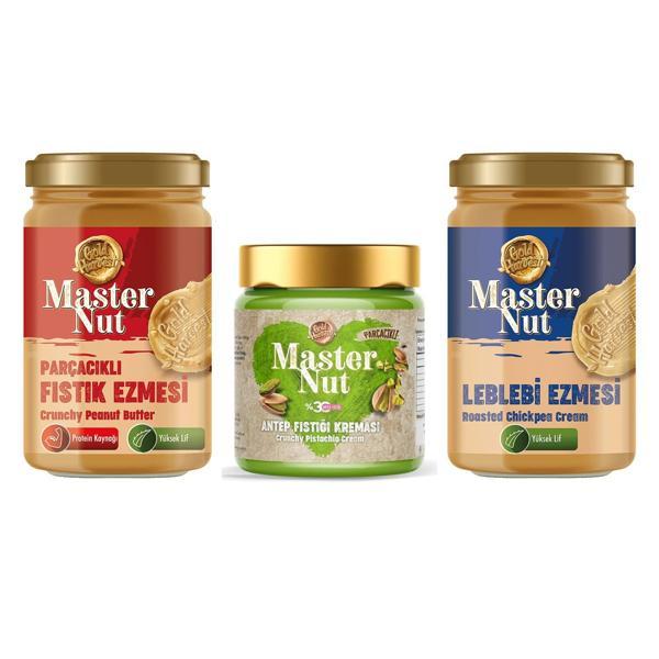 Master Nut Fıstık Ezm - Leblebi Ezm. ve Antep Fıstık Kreması 3 lü Karma Paket - Image 1