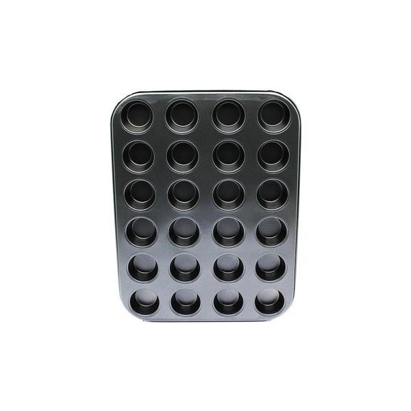 24 Gözlü Metal - Siyah Muffın Kek Kalıbı - Image 1