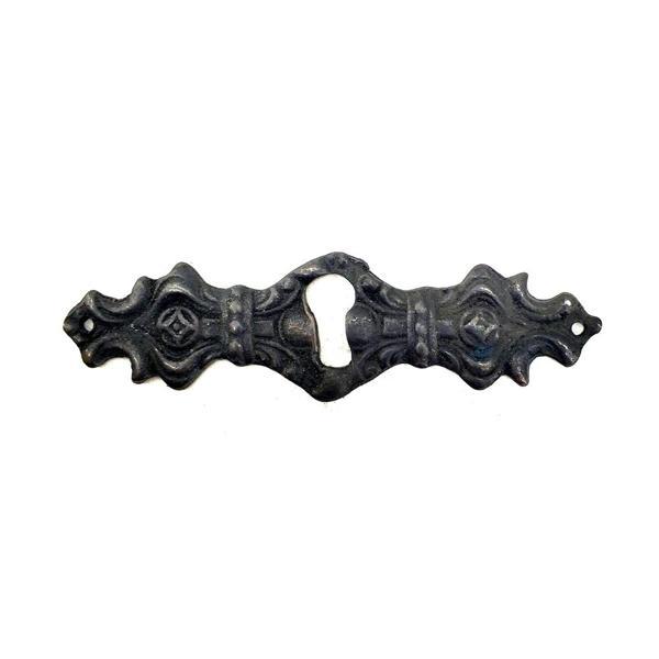 Antika Tarz Dekoratif Pirinç Anahtar Ağızlığı -  28x104mm, Oksit - Image 1