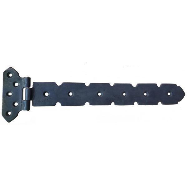Antika Tarz Dekoratif Pirinç Kuyruklu Lama Menteşe - 103x380 mm, Oksit - Image 1