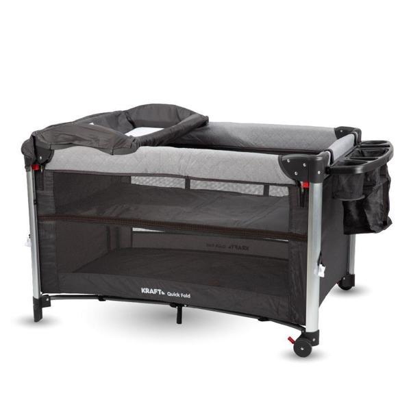 Quick Fold Anne Yanı Oyun Parkı 70x110 cm Açık Gri - Image 1