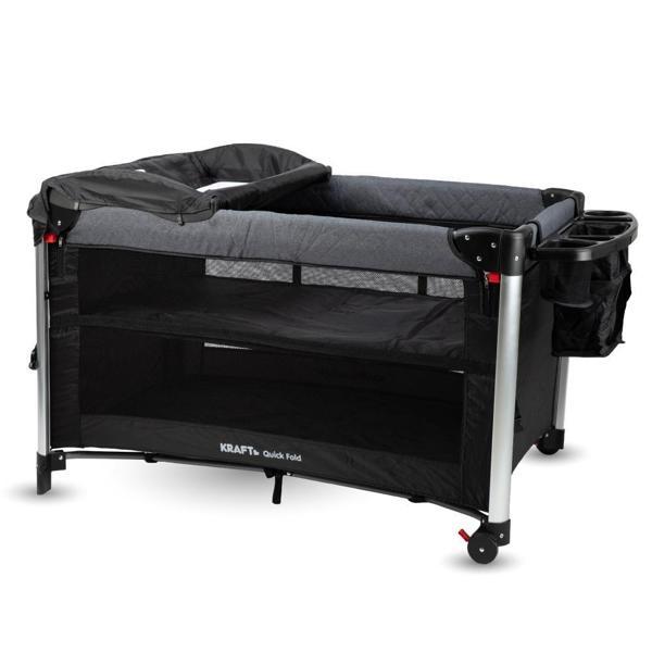 Quick Fold Anne Yanı Oyun Parkı 70x110 cm Siyah - Image 1