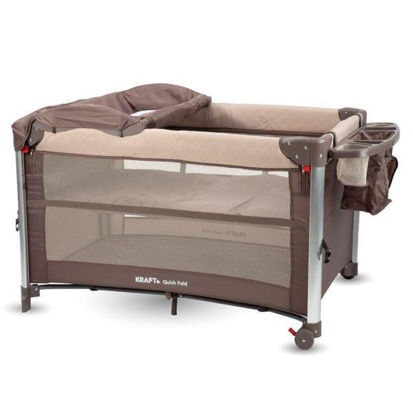 Quick Fold Anne Yanı Oyun Parkı 70x110 cm Kahverengi - Image 1