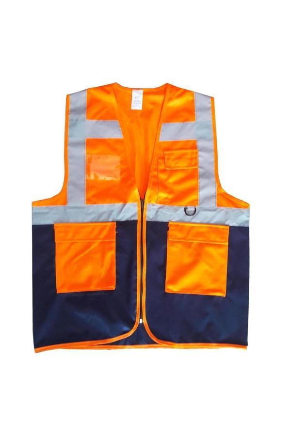 Peak ShineYönetici Ikaz Yeleği Turuncu/lacivert S Beden - Image 1