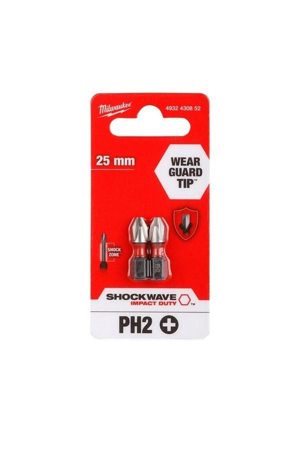 MilwaukeeBİTS UÇ PH2 25mm 2Lİ PKT SHOCKWAVE - Image 1
