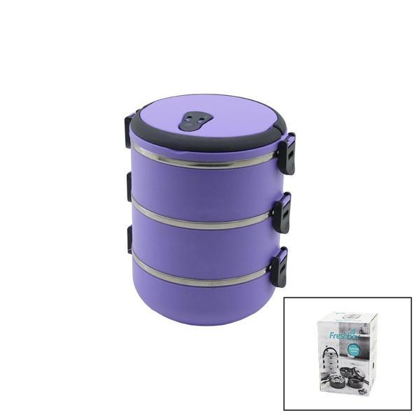 LİLA  3LÜ SEFER TASI SAKLAMA KABI 1.8LT (5060) - Image 1