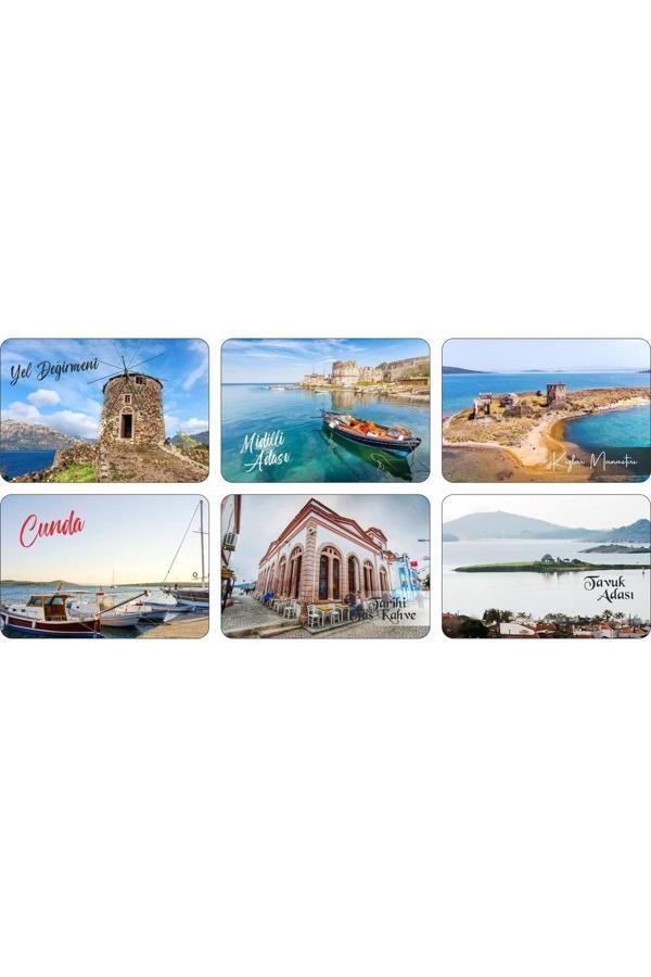 Photo Garage Buzdolabı Magneti - Cunda - Ahşap Magnet Marmara Bölgesi - Image 1