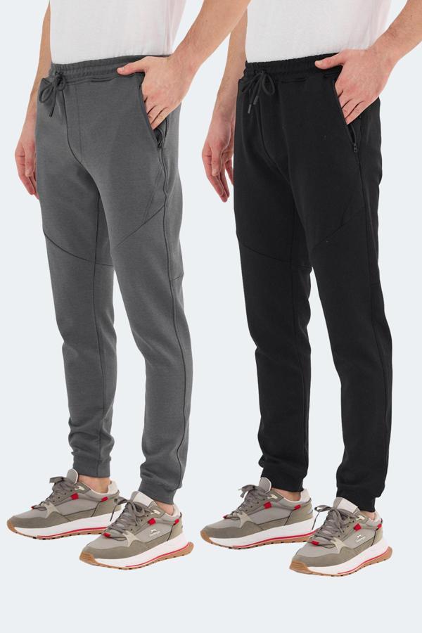 Slazenger VENOM 2 Lİ SET Erkek  Siyah - Koyu Gri Pantolon - Image 1