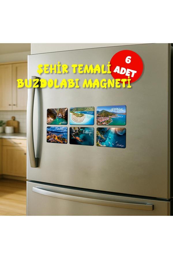 Photo Garage Buzdolabı Magneti - Fethiye- Ahşap Magnet Akdeniz Bölgesi - Image 1