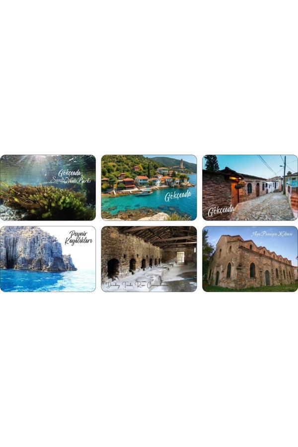 Photo Garage Buzdolabı Magneti - Gökceada - Ahşap Magnet Marmara Bölgesi - Image 1