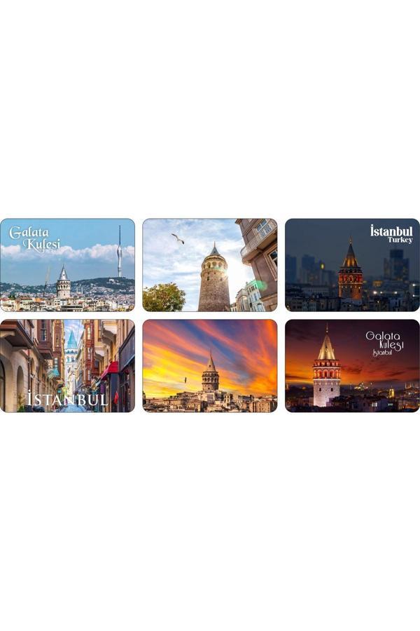 Photo Garage Buzdolabı Magneti - İstanbul Galata Kulesi - Ahşap Magnet Marmara Bölgesi - Image 1