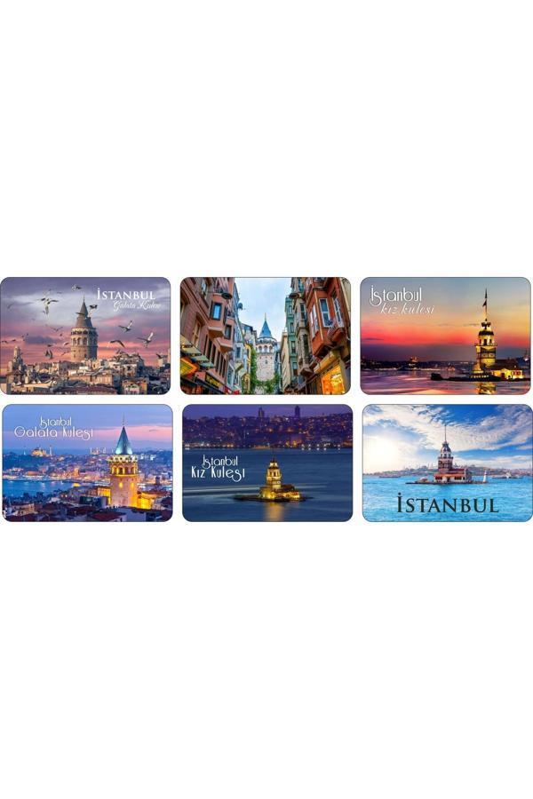 Photo Garage Buzdolabı Magneti - İstanbul Galata Kulesi - Kız Kulesi - Ahşap Magnet Marmara Bölgesi - Image 1