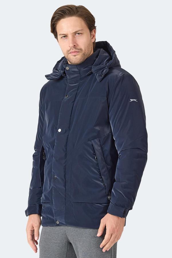 Slazenger GRIM Erkek Çıkarılabilir Kapişonlu Lacivert Mont & Kaban - Image 1