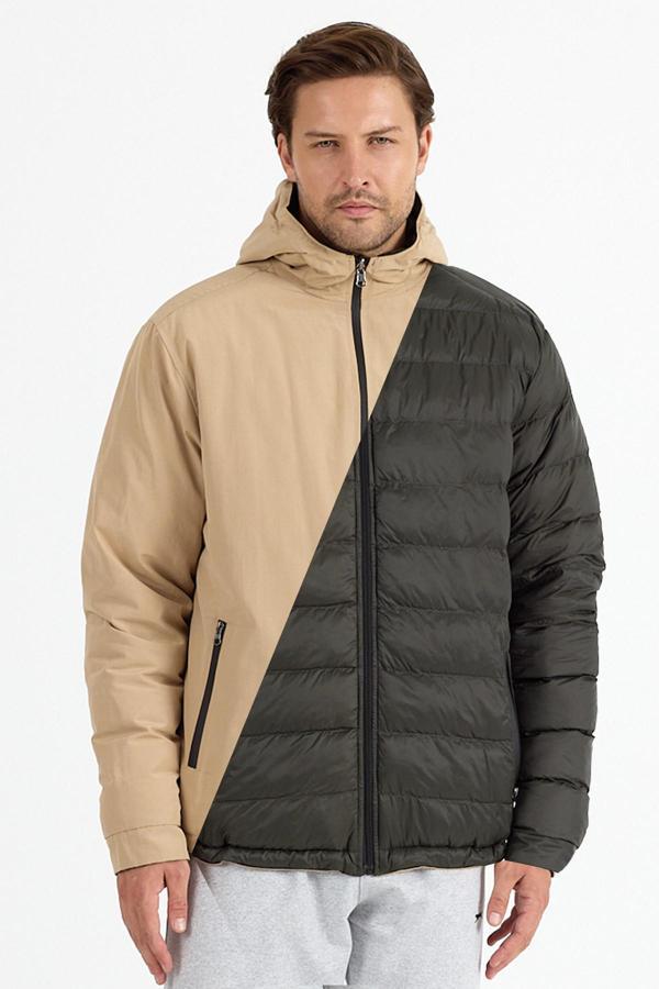 Slazenger BRELIS Erkek Çift Taraflı Bej Mont & Kaban - Image 1