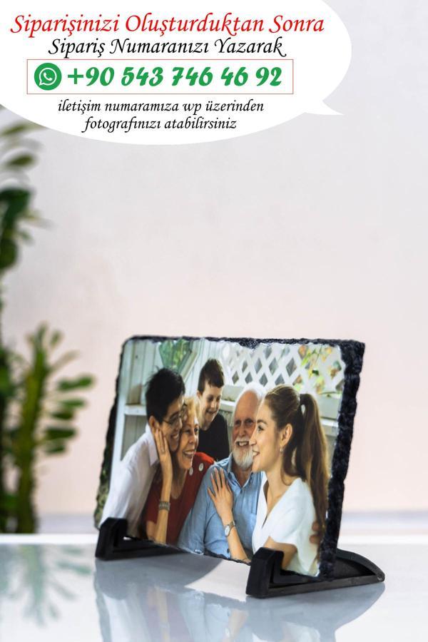Photo Garage Kişiye Özel Baskılı Dekoratif Doğal Taş Baskı (11X21 Cm Ayaklı) - Image 1