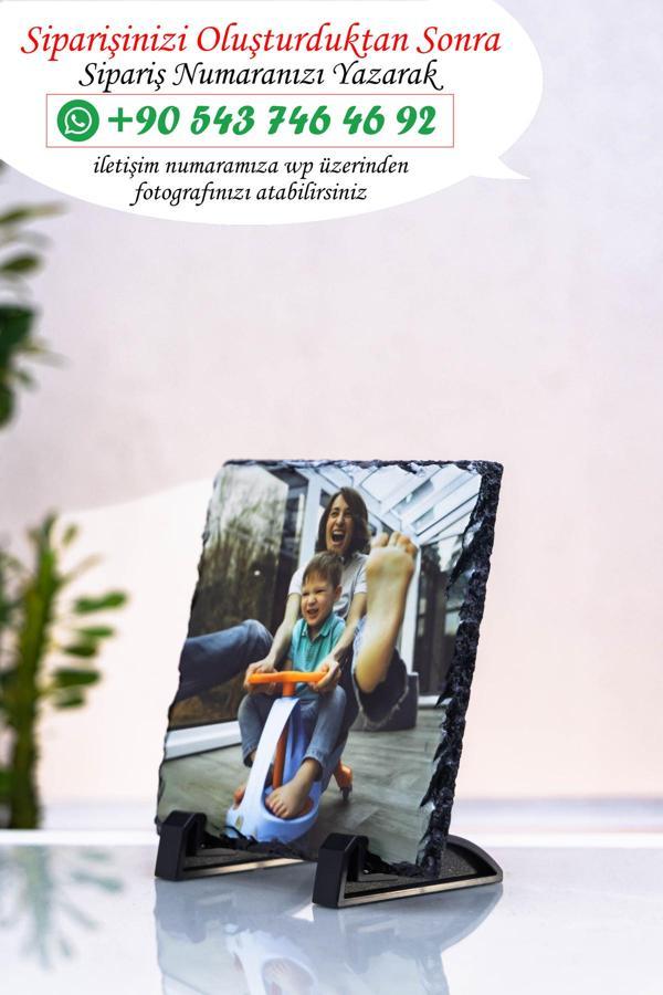 Photo Garage Kişiye Özel Baskılı Dekoratif Doğal Taş Baskı  (15X15 Cm Ayaklı) - Image 1