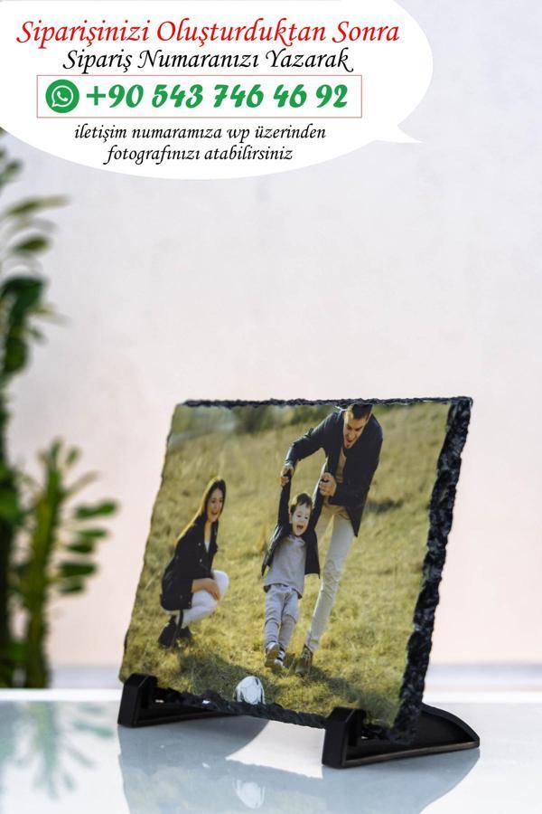 Photo Garage Kişiye Özel Baskılı Dekoratif Doğal Taş Baskı  (15X20 Cm Ayaklı) - Image 1