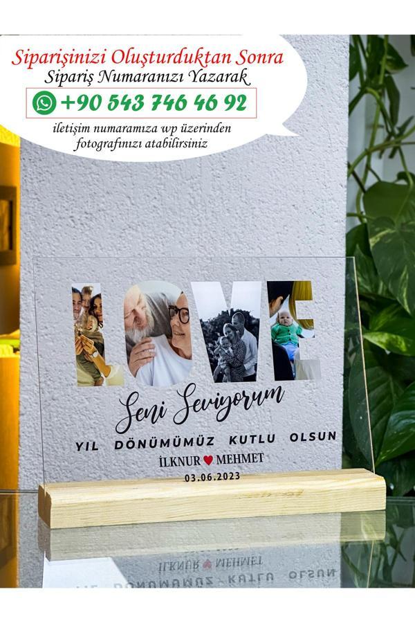 Photo Garage Sevgililere Özel Love Tasarımlı Pleksi, Doğum Günü, Sevgililer Günü Hediyesi - Image 1