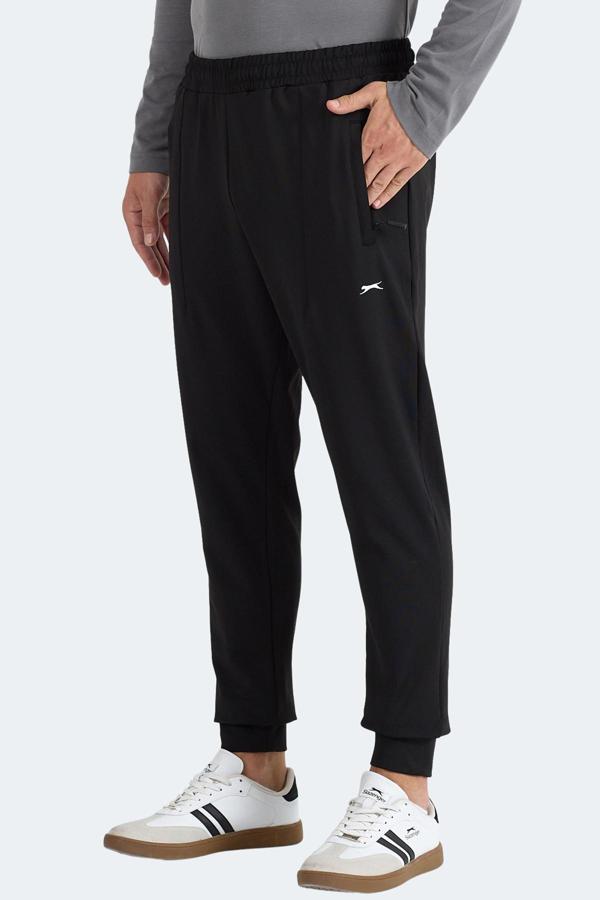 Slazenger FLAUNT Erkek Fermuar Cepli Siyah Eşofman Altı - Image 1