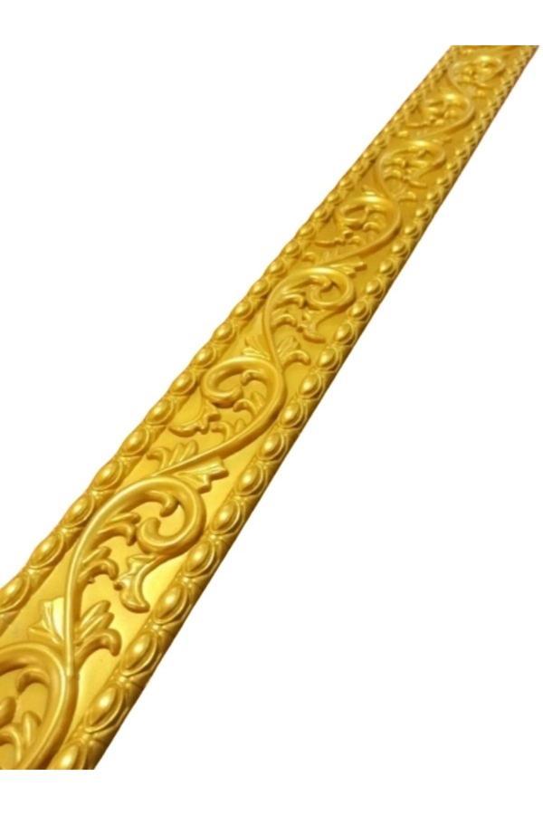 Miva Konsept Dekoratif Poliüretan Saray Duvar&Tavan Çıta Bordürü -Renk : Altın (En:10 Cm-Boy:100 Cm)-Duvar Süsü - Image 1
