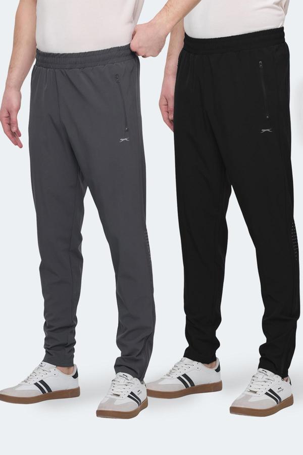 Slazenger GRIET 2 Lİ SET Erkek  Siyah - Koyu Gri Eşofman Altı - Image 1