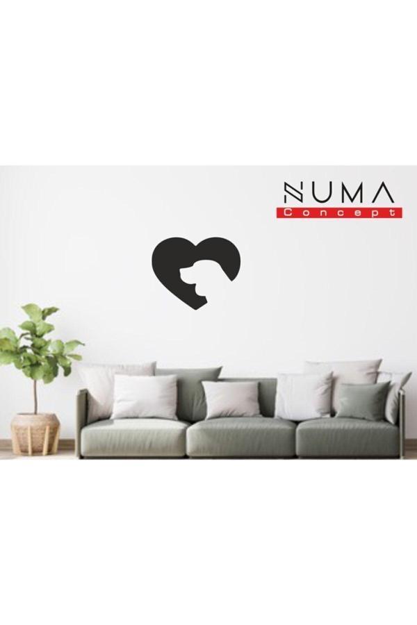 Numa Concept Dog Love Köpek Mdf Duvar Dekorasyon Lazer Kesim 45X36 Cm - Image 1