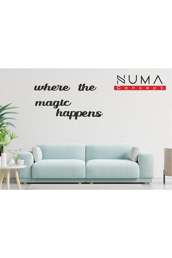 Numa Concept Duvar Süsü  Dekorasyon Ahşap Where The Magic Happens - Image 1