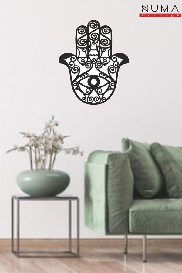 Numa Concept Hamsa Fatma Ana Eli Mdf Duvar Dekorasyon Lazer Kesim 30X25 Cm - Image 1