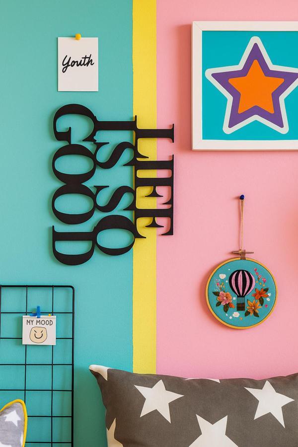 Numa Concept Life İs So Good Ahşap Duvar Dekorasyon Ürünü – 25X20 Cm - Image 1