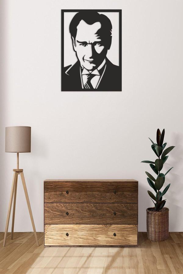 Numa Concept Atatürk Portre V.1 Tablo Mdf Duvar Dekorasyon Lazer Kesim 38X28 Cm - Image 1