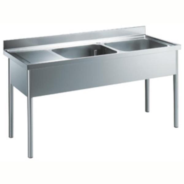 Electrolux Professional 2 Evyeli Tezgah, Evyeler 500x600x300mm, Damlalığı Solda - 1800 Mm LG1826SXEN - Image 1