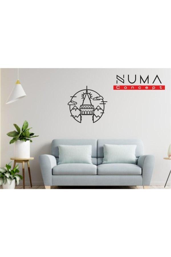 Numa Concept İstanbul Galata Kulesi Mdf Duvar Dekorasyon Lazer Kesim 30X33 Cm - Image 1