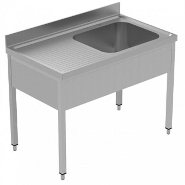 Electrolux Professional Tek Evyeli Tezgah, Evyesi 600x500 Mm, Damlalığı Solda - 1200 Mm, Plus GLG1216SXE - Image 1