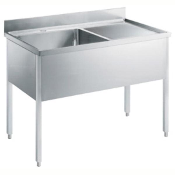 Electrolux Professional Tek Evyeli Tezgah (500x500 Mm), Damlalık Sağda - 1200 Mm SL12DN - Image 1