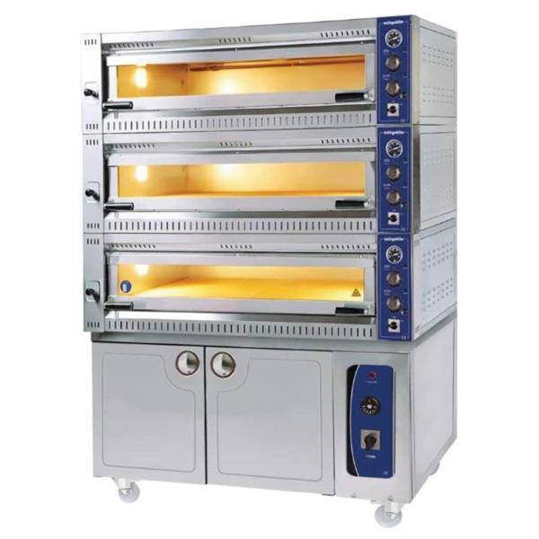 Öztiryakiler 3 Katlı Pizza Lahmacun Fırını, Mayalama Kabinli, 18 Pizza Kapasiteli, 10570 Te-3 - Image 1